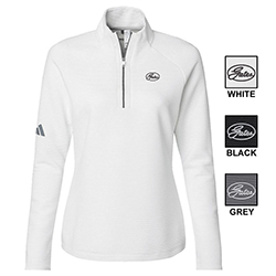 ADIDAS LADIES SPACER QUARTER-ZIP PULLOVER